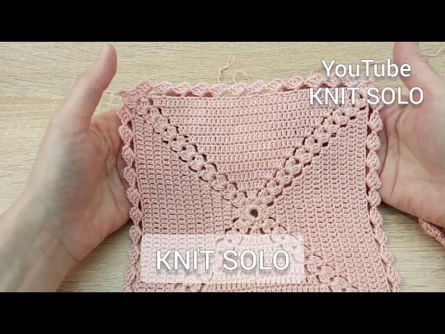Простая обвязка края крючком. Knit Solo