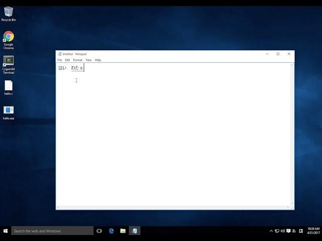 Type Japanese in Windows 10