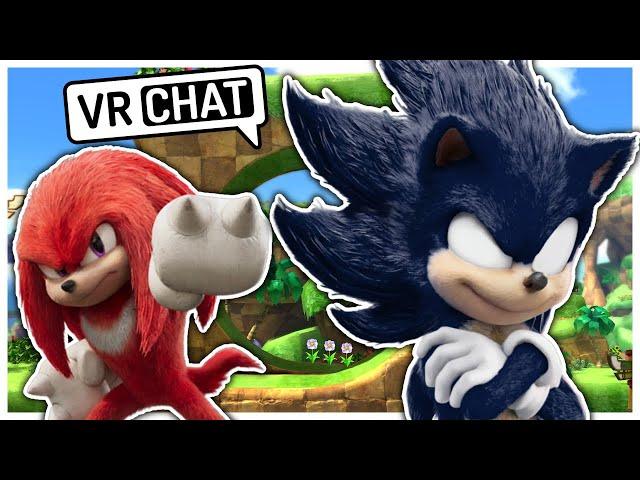 Dark Movie Sonic Meets Movie Knuckles In VR CHAT!!