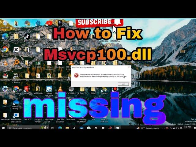 How to Fix Msvcp100.dll was not found [missing]