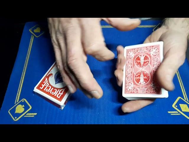 vanish spectators card in hand, gimmick card tricks tutorials