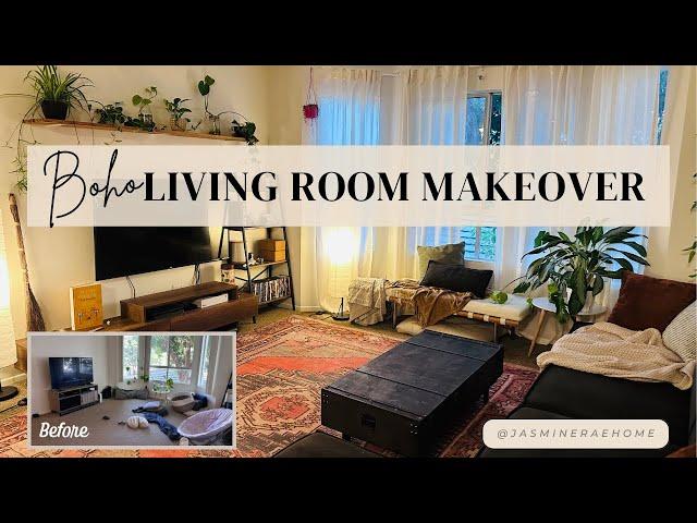 EXTREME BOHO LIVING ROOM MAKEOVER ON A BUDGET