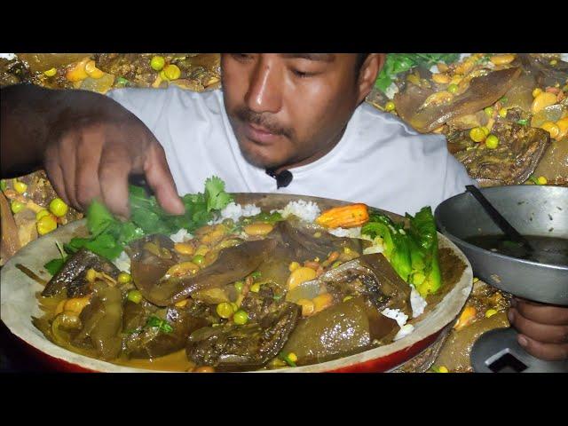 kidney beans and mithun skin curry || fermented mustard leaf soup || Naga mukbang.