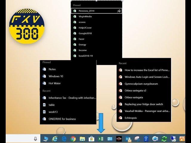 How to increase the list of Pinned and Recent files in Microsoft office applications in the taskbar