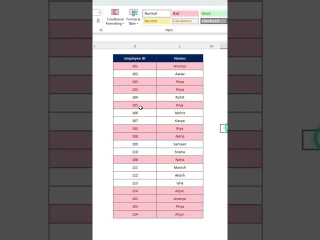 How to remove duplicates  from the data in excel. #excel #excelformula #exceltips