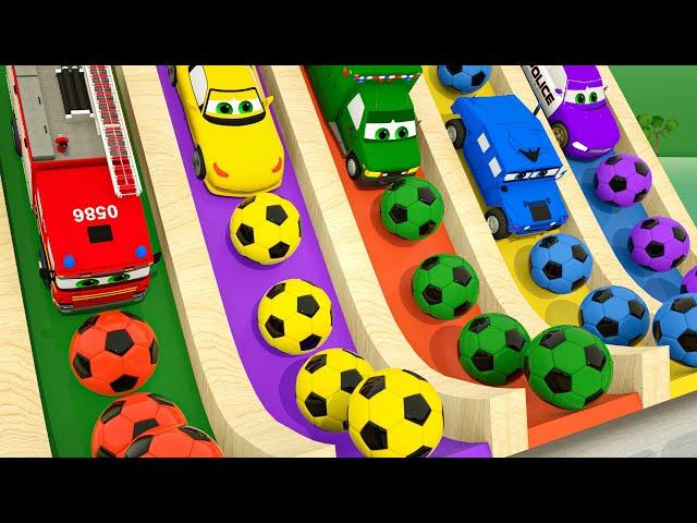 Baby Shark, Wheels on the Bus |  Soccer Balls & Surprise Eggs | Nursery Rhymes & Kids Wheel Craft