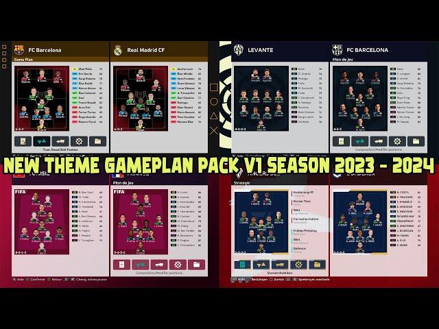 NEW THEME GAMEPLAN PACK V1 SEASON 2023 - 2024 || ALL PATCH COMPATIBLE || SIDER & CPK VERSION