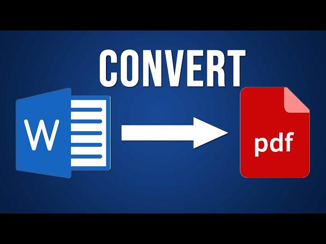 How to convert Word to PDF