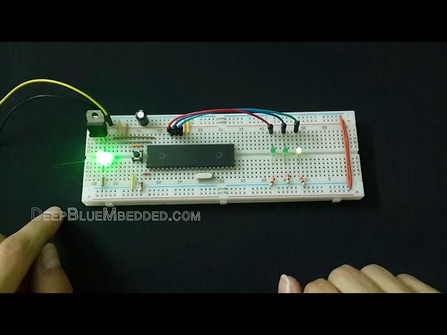 LAB1 - Flashing LEDs With PIC Microcontroller