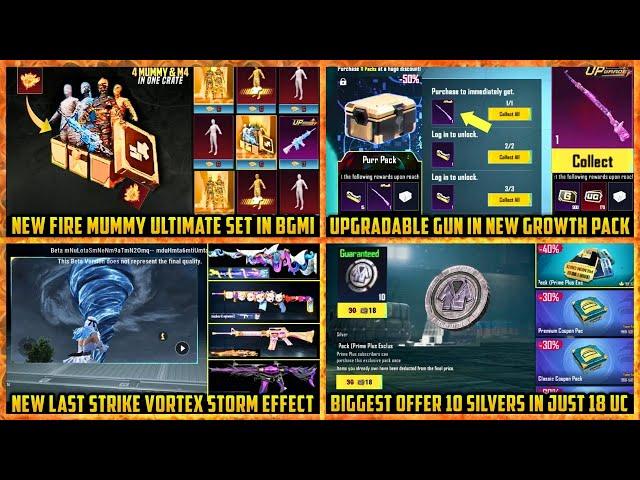  Upgradable Gun in new GROWTH PACK in BGMI ? | New Fire Mummy Ultimate set | Old Suits Returning