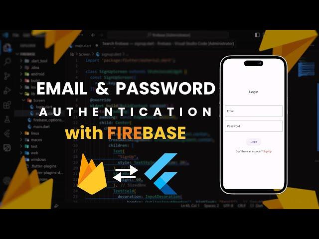 Flutter Firebase Authentication Email and Password  [Part 1] full Tutorial with etech