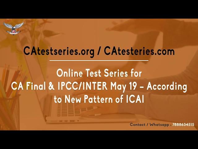 CA Final & IPCC/Inter Online Test Series - Trusted Online Test Series