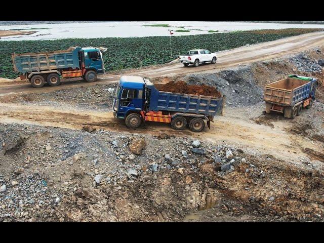 Imagine a colossal heavy machine at work, a symphony of steel and power shaping earth, dump truck