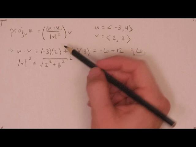 Vector Math - Projection of u onto v