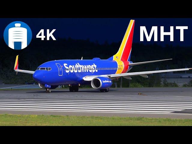 (4K) 20 MINUTES of MANCHESTER PLANESPOTTING! - Manchester-Boston Regional [KMHT/MHT]