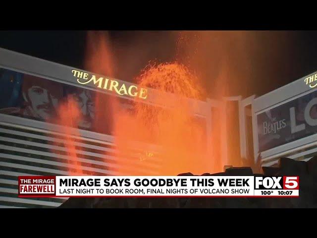 As Mirage closes this week, volcano to erupt for the last time