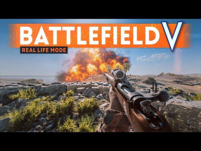 BATTLEFIELD 5 REAL LIFE MODE - 4K 60FPS Ultra Settings (No HUD Gameplay)