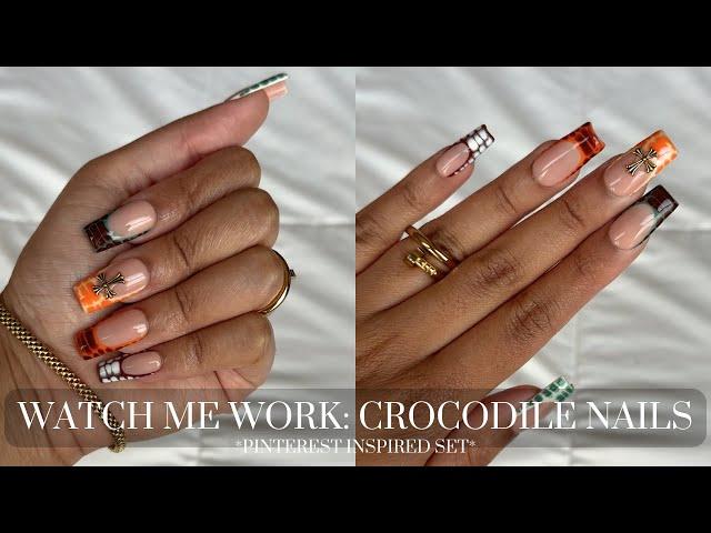 How To: Crocodile Print Nails w/ Blooming Gel | Watch Me Work