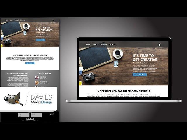 How to Design a Website in GIMP (Mockup)
