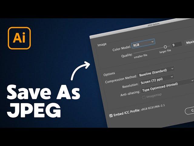 How to Save Illustrator File as JPEG