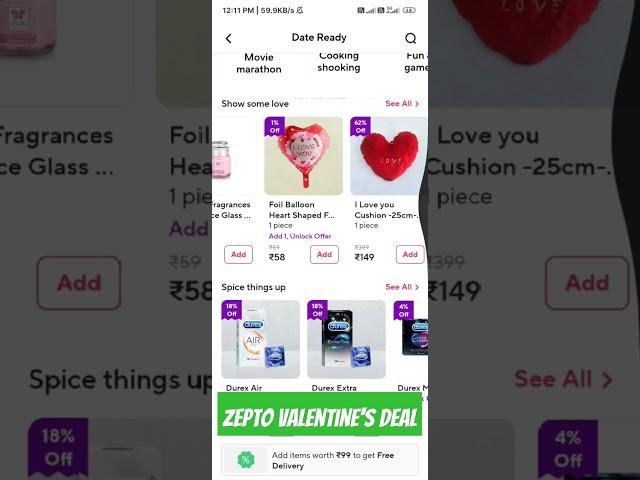 Zepto Valentine's deals loot #freesample  #zepeto