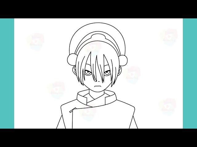 how to draw toph beifong from avatar the last airbender drawing