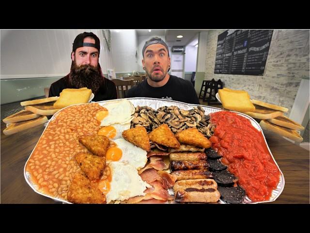 "BEARD MEATS FOOD COULDN'T DO IT" The IMPOSSIBLE Double English Breakfast Challenge