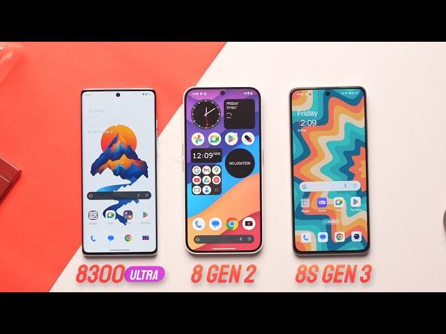 Dimensity 8300 Ultra Vs Snapdragon 8 Gen 2 Vs Snapdragon 8s Gen 3 | Antutu Score & Benchmark