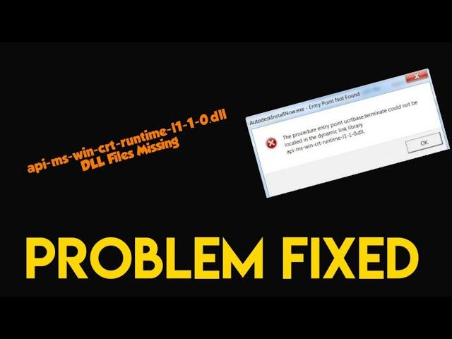 api-ms-win-crt-runtime-l1-1-0.dll missing error|Fix .DLL Files Missing Error In Windows 7/8/10|Tips