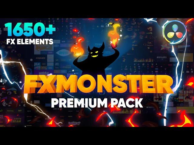 FX MONSTER - Premium Pack for Davinci Resolve