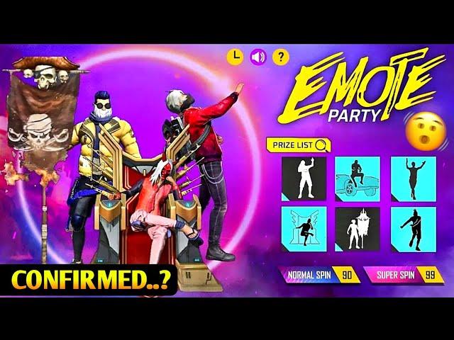 Emote Party Event 100% Confirmed.? Throne Emote Return Event | Free Fire New Event | Ff new event