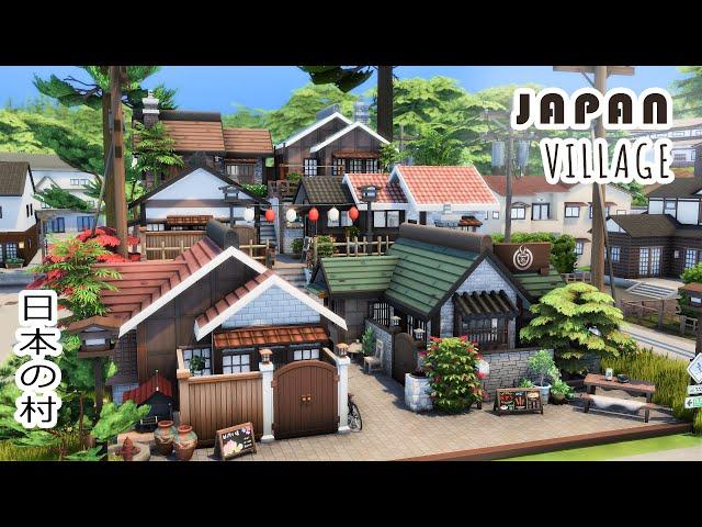 JAPANESE VILLAGE (4 bedroom +with 4 bathroom) with a traditional style // The Sims 4 Speed build