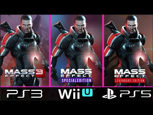 Mass Effect 3 Legendary Edition Graphics Comparison | PS5 vs Wii U vs PS3