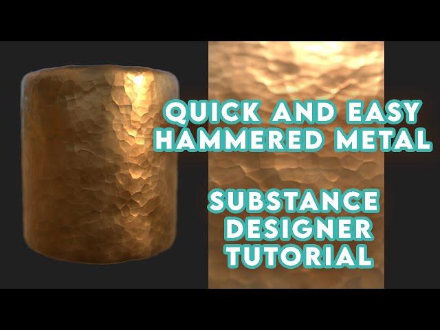 Easy Hammered Metal - Stylized Substance Designer Tutorial