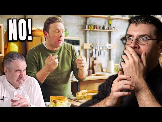 Pro Chef & Vincenzo React... To Jamie Oliver Deep Dish PIZZA?