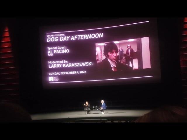 Al Pacino Live Talk re Actor's Studio & Dog Day Afternoon (Sept 4, 2022 @ Academy Awards Museum).