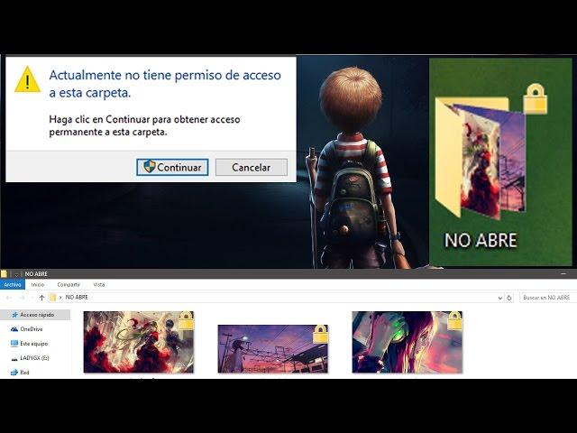 Quitar candado y sin permisos en las carpetas | Windows  10