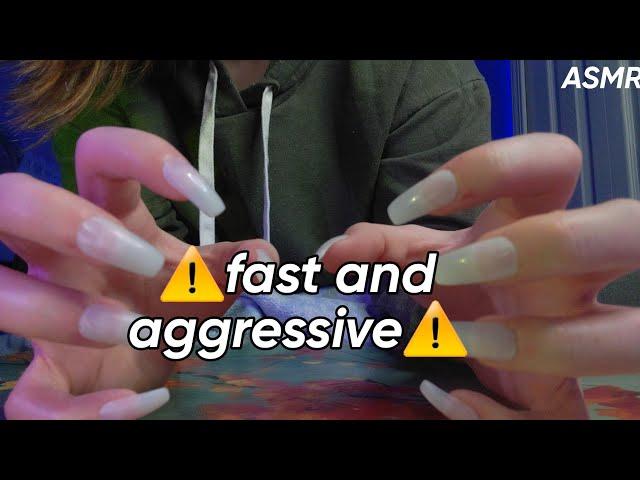 ASMR  fast and aggressive build up tapping and scratching (no talking)