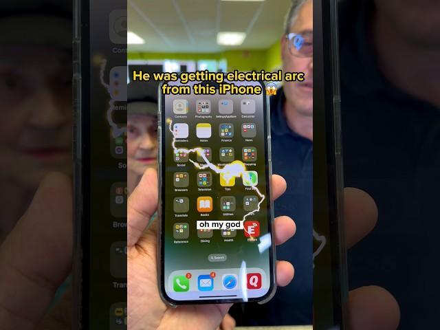 New iPhone Shocks Them with Electrical Arc! ️ ️ #shorts #funny