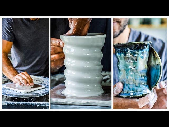 Satisfying SLOW MOTION POTTERY - Making a Hand warmer MUG