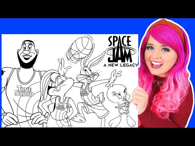 Coloring Space Jam Lola Bunny, Bugs Bunny, Tweety & LeBron Coloring Pages | Prismacolor Markers