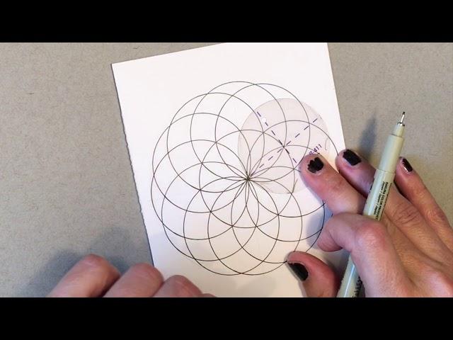 How To Draw a Sacred Geometry Torus Mandala - Follow Along Tutorial