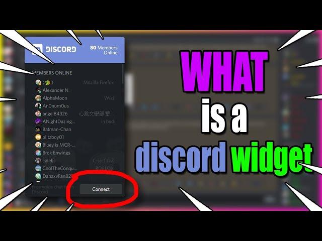 What is a discord widget and how do you use them?