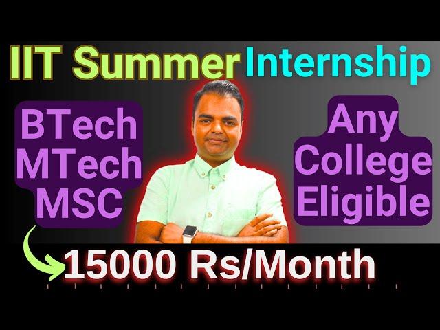 IIT NIT Summer Internship Fellowship 2025, IIT Madras, IIT Hyderabad, Summer Fellowship program 2025