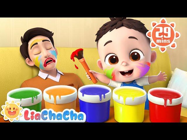 Let's Make Daddy Pretty | My Funny Daddy Song + More LiaChaCha Nursery Rhymes & Baby Songs