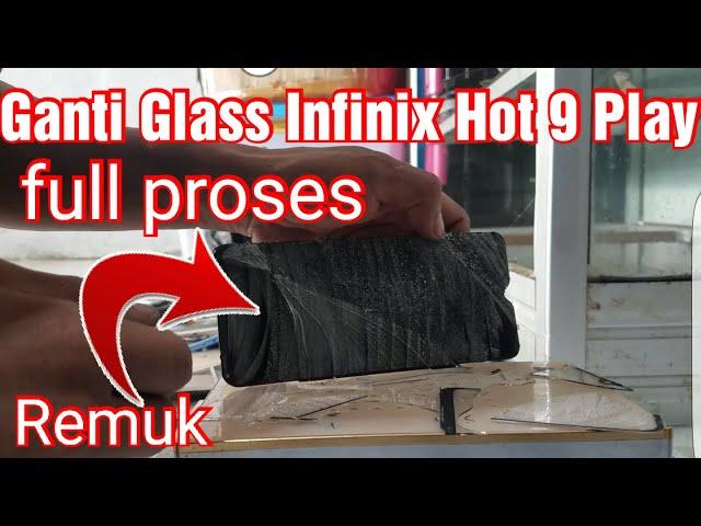 FULL Proses Pergantian Glass atau Kaca LCD Infinix Hot 9 Play || Infinix Glass Repair