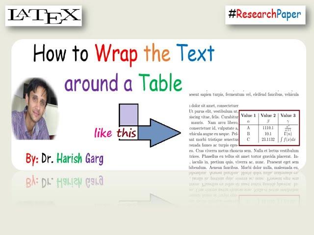 Latex Help | How to Wrap the Text around the Table