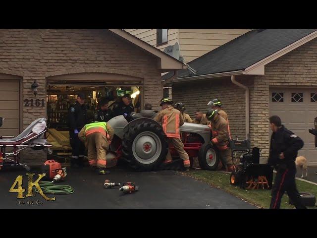 Burlington: Man pinned by tractor in driveway at home 1-18-2017