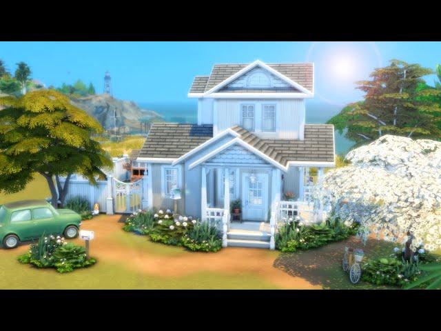 Seaside Tiny Home  | @sunnysimsie Shell Challenge | Speed Build | NO CC [The Sims 4]