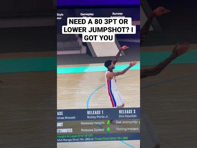 BEST JUMPSHOT FOR 80 OR LOWER 3PT NBA2K23